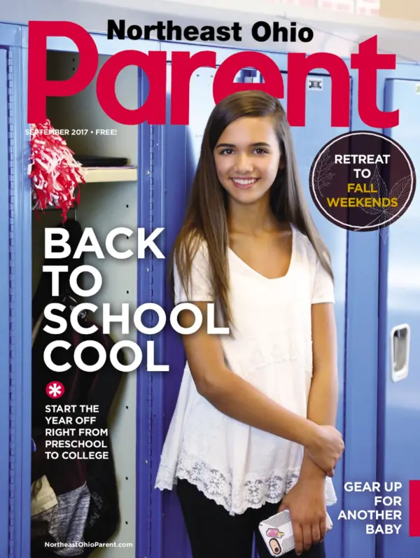 parent magazine cover of a girl leaning against her school locker